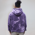Signature Cropped Side Pocket Hoody – Vintage Washed Purple Pain Tie Dye